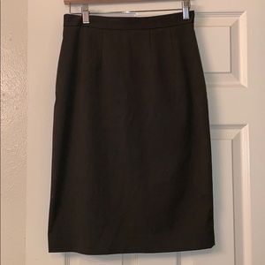 Dark Brown High Waist Pencil Skirt